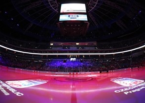 PRAGUE, CZECH REPUBLIC - MAY 9: Opening cermonies prior to Austria vs Latvia preliminary round action at the 2015 IIHF Ice Hockey World Championship. (Photo by Andre Ringuette/HHOF-IIHF Images)

